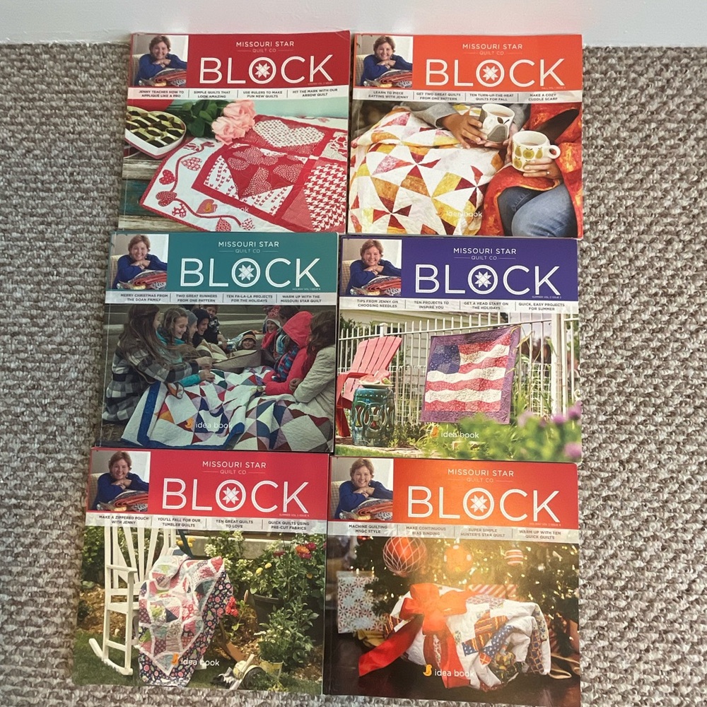 Missouri Star Quilt Block Magazine Pattern Books - Set of Six